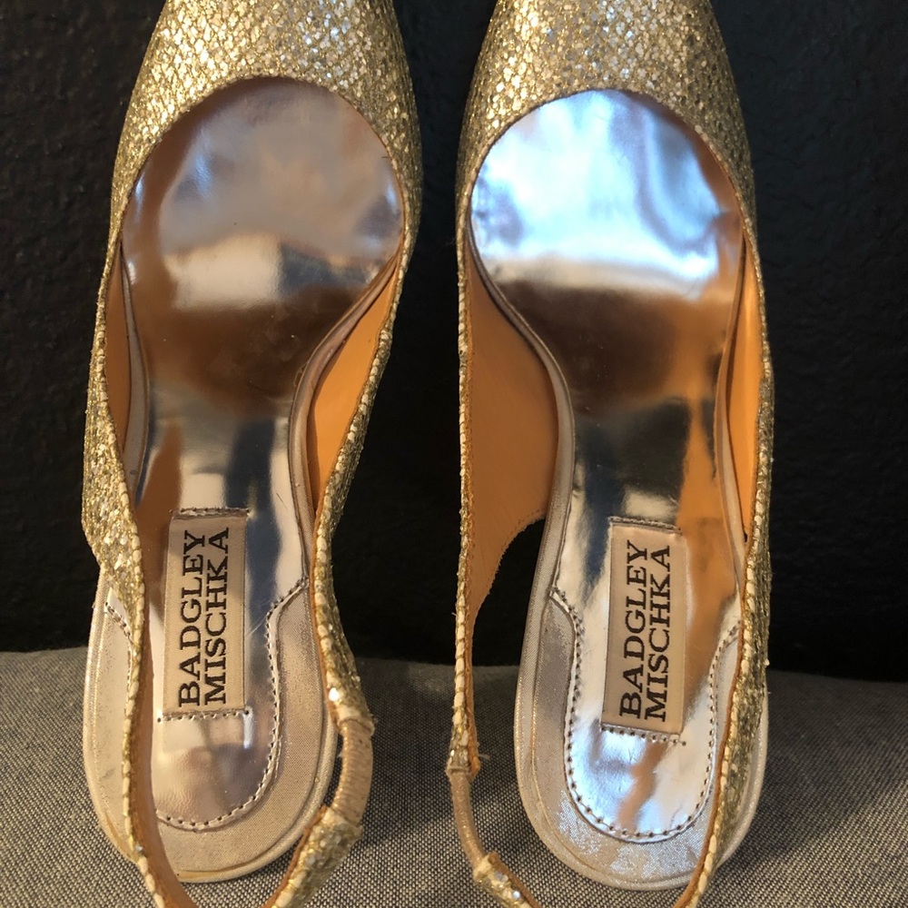 Badgley Mischka sparkly sling backs - Picture 7 of 7